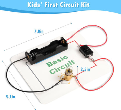 12 Bulk Electric Circuit Kit for Kids Age 8-12, Basic Circuits Science Light Bulb Experiments for Beginners, Class STEM Projects STEAM Activities, Classroom Educational Circuit Board Building Kits