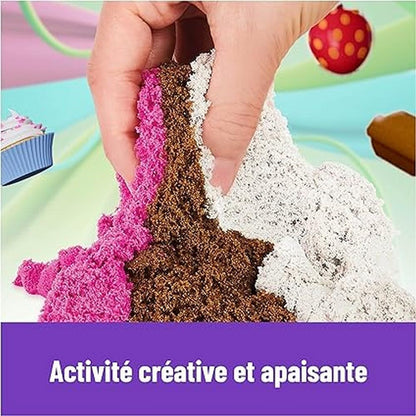 Kinetic Sand Sable Magique - Ice Cream Delices Set 454 g + 6 Tools - Create Different Hypnotizing Shapes with This Magic Sand Like Modeling Dough - Children's Toy 3 Years and Above