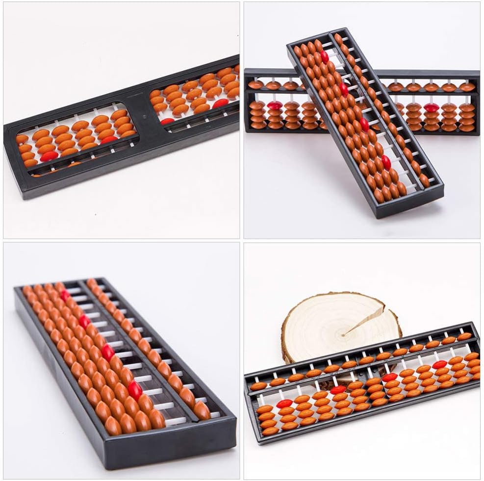 Ipetboom Kids Tools 2Pcs Abacus for Kids Math, Abacus Chinese Japanese Calculator Counting Tool Math Calculating s Educational Learning for Adults, 22x6cm s Counters