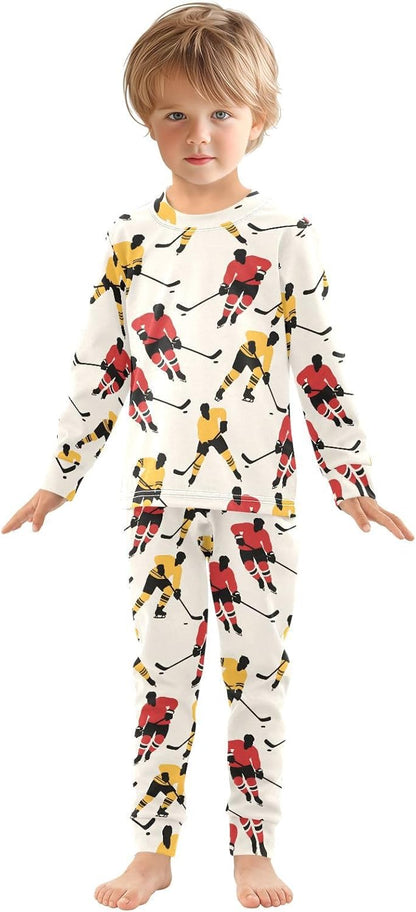 ALAZA Shark Starfish Palm Tree 2 Piece Pajama Set Long Sleeve Top and Pants Sleepwear Unisex - Colors A