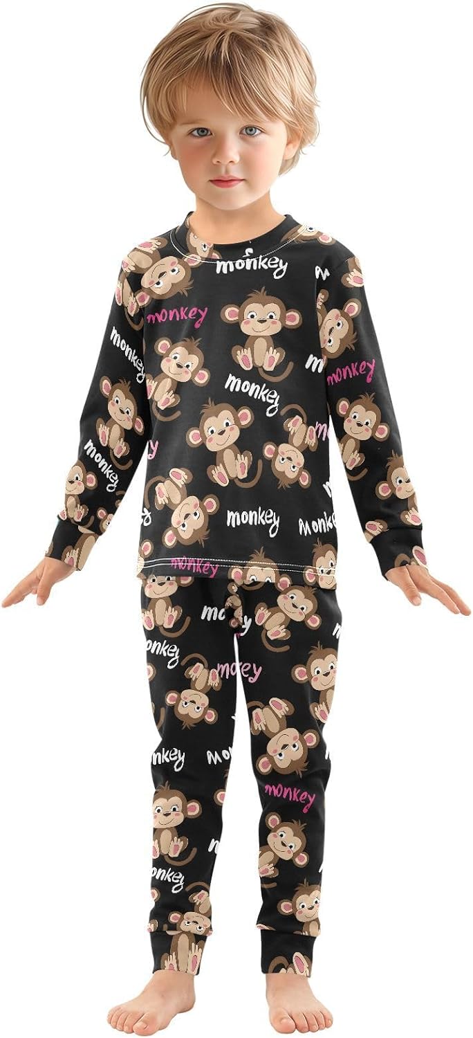 ALAZA Shark Starfish Palm Tree 2 Piece Pajama Set Long Sleeve Top and Pants Sleepwear Unisex - Colors A