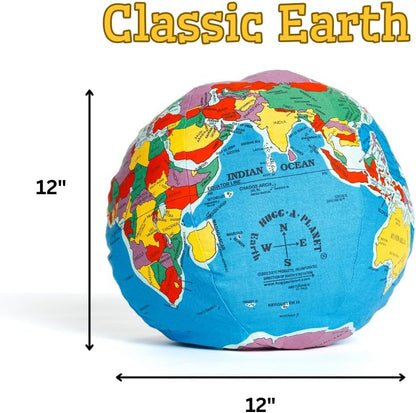 Pocket Earth HUGG-A-PLANET | Soft Plush Globe for Children | Montessori Educational Toy for Kids, Teens, Adults, Teachers, and Parents | Planet Earth Learning Toy | Classroom Must Haves