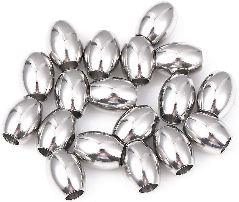 BEADIA Stainless Steel Spacer Beads 3x2.5mm Round Loose Charm Caps Beads for DIY Jewelry Making 100pcs with 1mm Hole