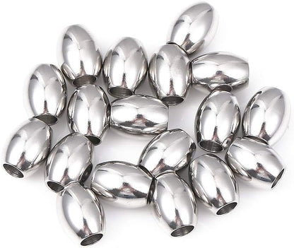 BEADIA Stainless Steel Spacer Beads 3x2.5mm Round Loose Charm Caps Beads for DIY Jewelry Making 100pcs with 1mm Hole