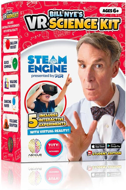 Abacus Brands Bill Nye's VR Science Kit Student Edition - Virtual Reality Kids Book and Interactive STEAM Set - Includes All Materials You Need, Ages 6 and Up