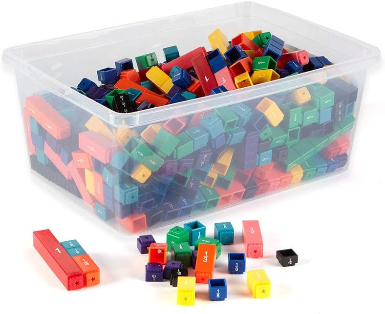 hand2mind Plastic Rainbow Fraction Circles, Circle Manipulatives, Fraction Tools for Kids, Math School Supplies, Montessori Math Materials, Classroom Math Manipulatives 4th Grade (15 Sets of 51)