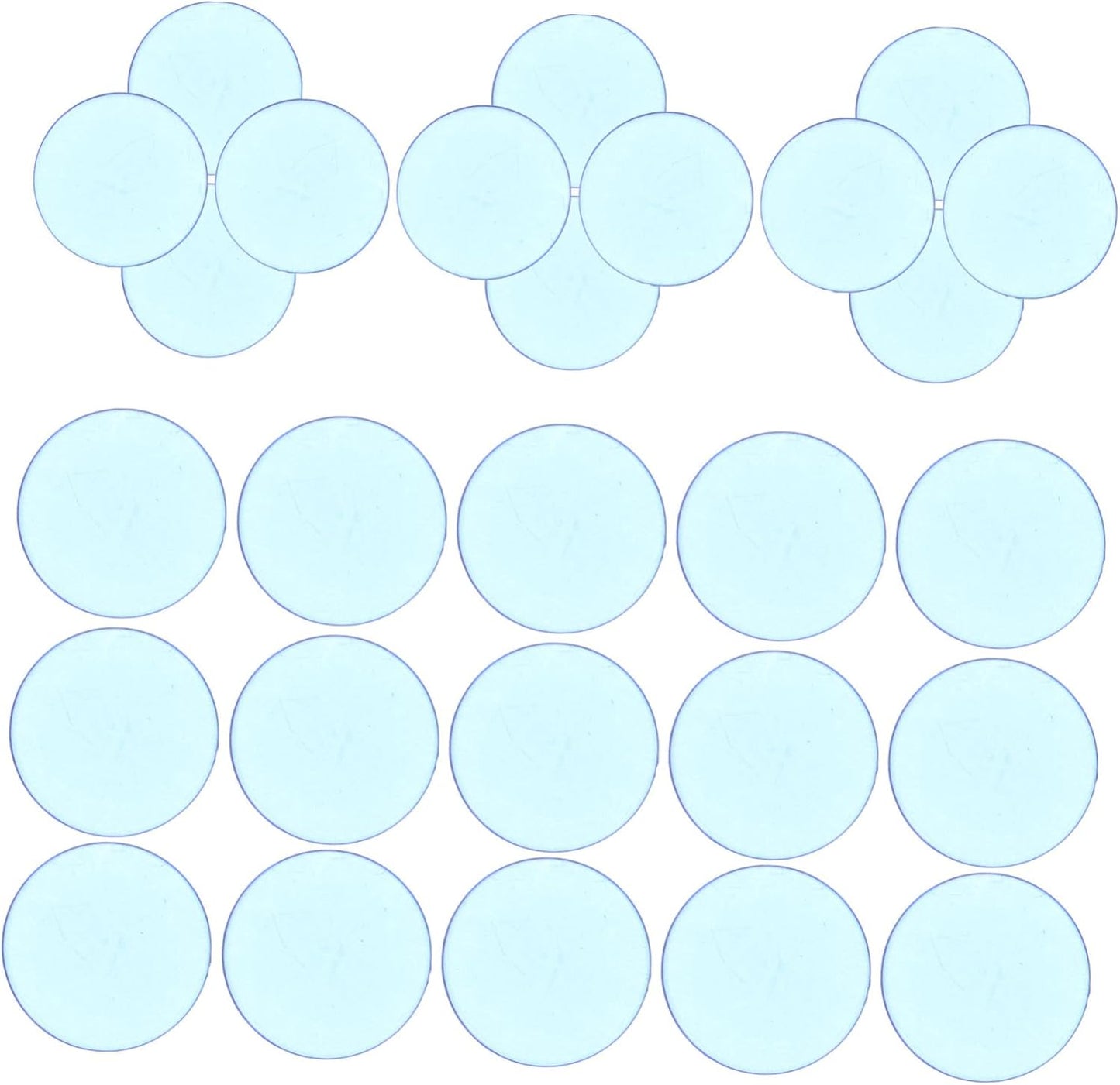 100pcs Clear Bingo Chips Transparent Counting Chips for Math Learning Game Night Plastic Game Markers for Bingo Educational Activities