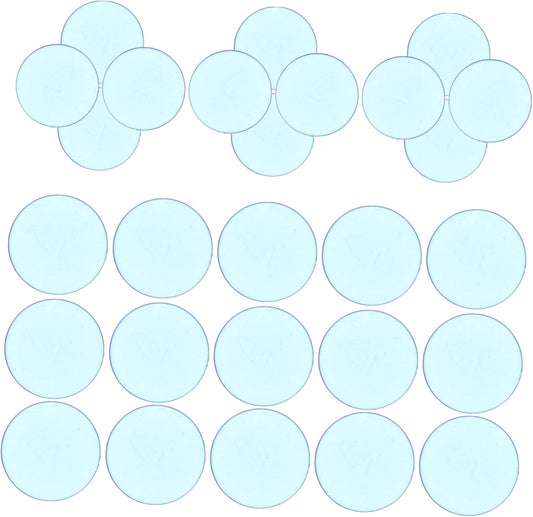 100pcs Clear Bingo Chips Transparent Counting Chips for Math Learning Game Night Plastic Game Markers for Bingo Educational Activities