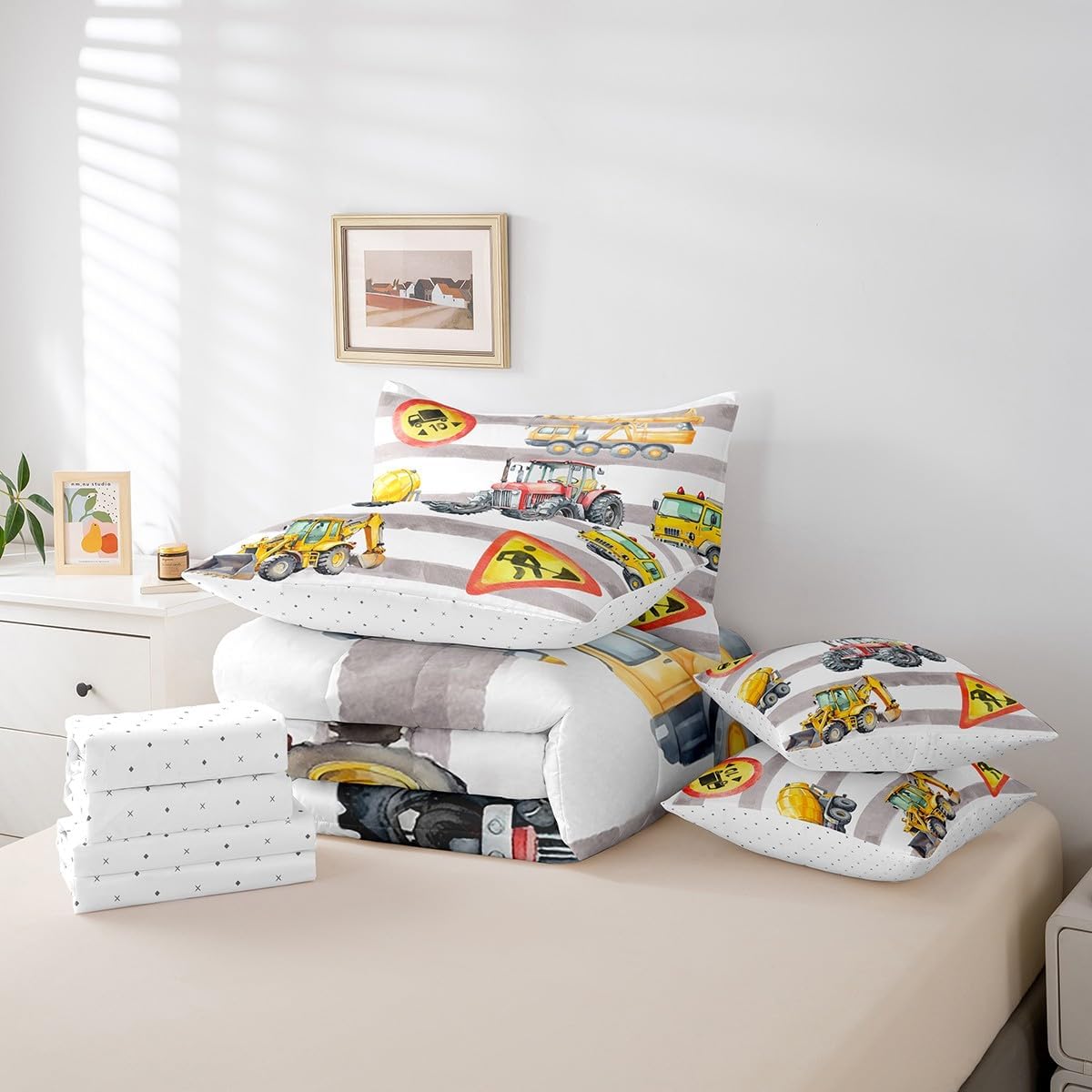 Erosebridal Chemistry Comforter Set with Sheets Full Size Periodic Table of Elements Bed in A Bag 7 Piece Science Chemistry Lovers Bedding Set for Kids Boys Children Bedroom Modern Black Bed Sets