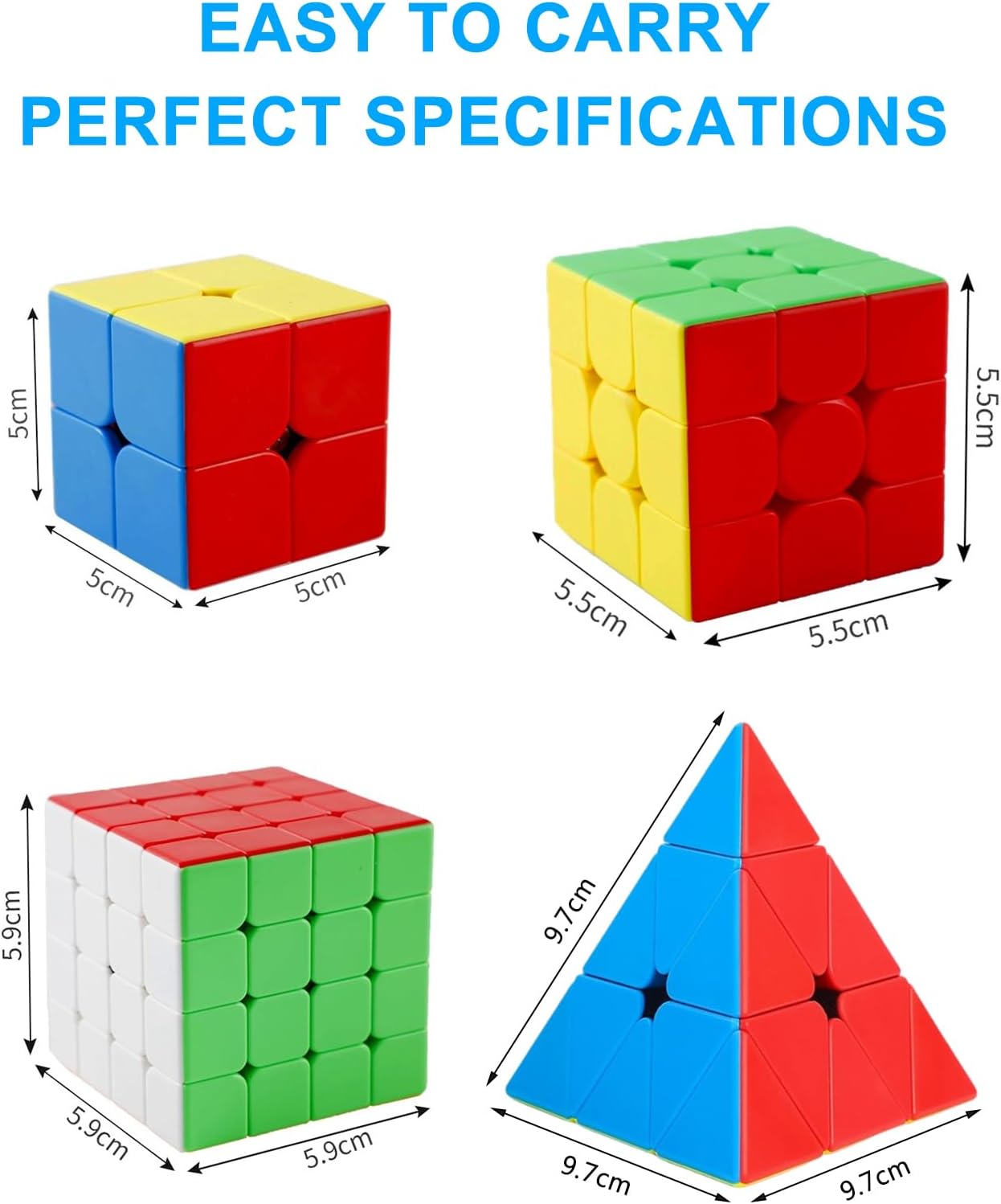 CFMOUR 20 Pack 3x3 Speed Cube Set - Stickerless Magic Cubes Bundle 3x3x3- Fast Turning Birthday Party Easter Valentines Day Gifts Puzzle Game Brain Toy for Kids and Adult