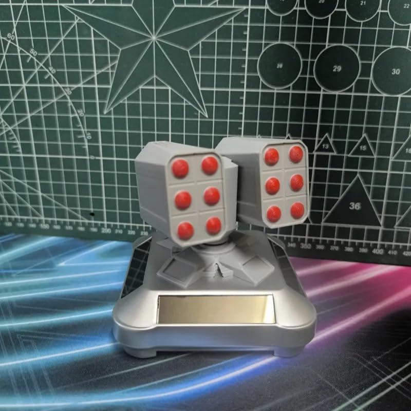 3D-Printed Solar-Powered Military Model Rotating Ornament, Great Decorative Artwork Model Gift for Home,Gift Ideal for Military Enthusiasts (Circular Radar Close-in Weapon System)