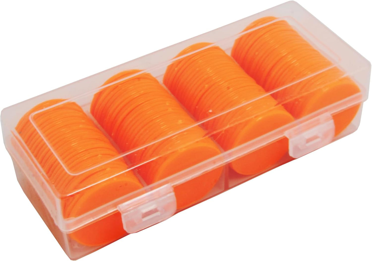 Smartdealspro 100pcs 32mm/1.26 Inch Opaque Plastic Learning Counters Disks Mini Poker Chips Game Tokens with Storage Box (Red)