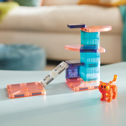Magna-Tiles Cat Tree 13-Piece Magnetic Construction Set, The Original Magnetic Building Brand