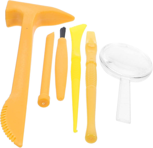 Totority Dig Kit 3 Sets Dinosaur Dig Tools Kit for Kids, Dinosau Digging Kit, Science Kits with Mini Hammer Chisel Brush Scraper for Gems Gemstone Dig Kits