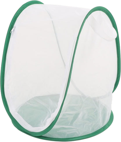 Outdoor Large Butterfly Net Habitat, Collapsible Caterpillar Growing Mesh Cage Terrarium for Observation Feeding