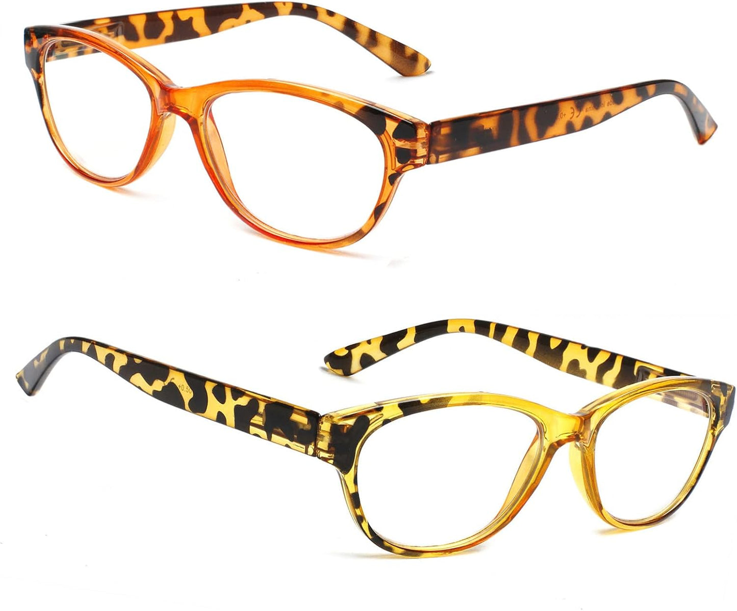 SIGVAN Ladies Cat Eye Reading Glasses 5 Pairs Blue Light Blocking Spring Hinge Fashion Pattern Print Readers for Women