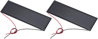 MECCANIXITY 2 Pcs 5.5V 0.44W 70mA Mini Solar Panels, Small Polycrystalline Solar Cell Panel with 2 Cable for DIY Electric Toy Materials Kits Charger, 60mm x 60mm