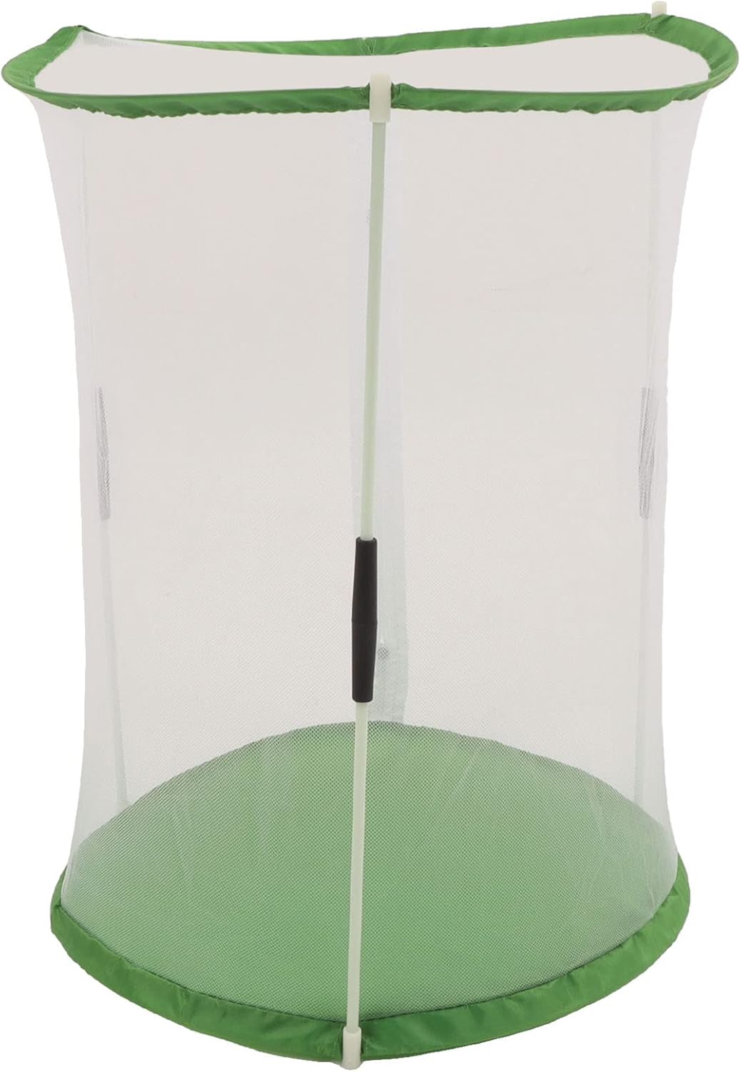 Transparent Mesh Cylindrical Habitat Cage Butterfly Observation Cage with Zipper Opening Carry Handle Easy Assembly for Small Plants Science Learning