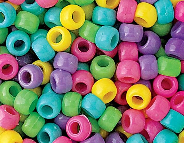 The Beadery 6 by 9mm Barrel Pony Bead, Crystal (750V006), Small, 900-Pieces