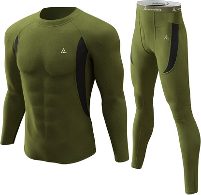CL convallaria Thermal Underwear Long Johns Set Mens Winter Gift Hunting Gear Sport Base Layer Bottom Top - Colors B