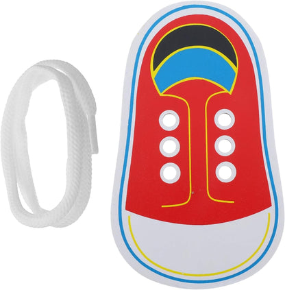 Nogeqi Shoe Tie Practice for Kids, Wooden Tying Shoes Practice for Kids, How to Tie Your Shoes Learn to Threading Lacing Shoe Training, Kindergarten Early Educational Toy