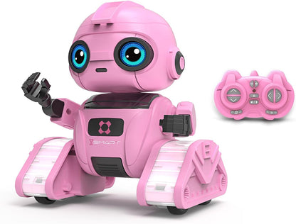 Robot Toys for Boys and Girls, Rechargeable Remote Control Robot with Auto-Demonstration, Light Projection, Dance Moves, Music, and Gesture Sensing –Toy Robot Gifts for 6+ Year Old Boys (Blue)