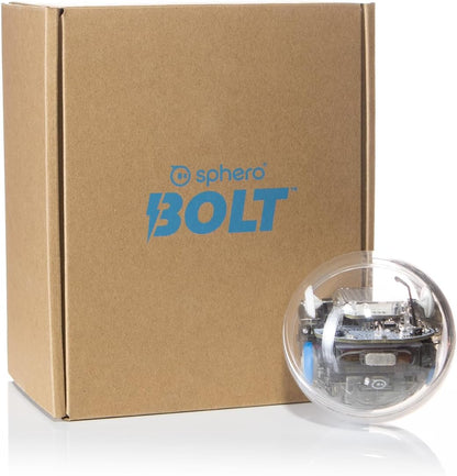 Sphero Bolt+: Coding Robot – Program with Draw, Blocks, Python & Javascript – Animated LCD Screen – Ages 8+ – Durable, Qi Charging, Waterproof