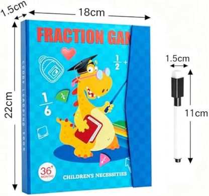 Magnetic Math Master Set - 102 Pcs,Magnetic Fraction Demonstration Book 4th 6th Grade,Fraction Magnets for Teaching,1 Set Math Teaching Aid for Kids (1Set)