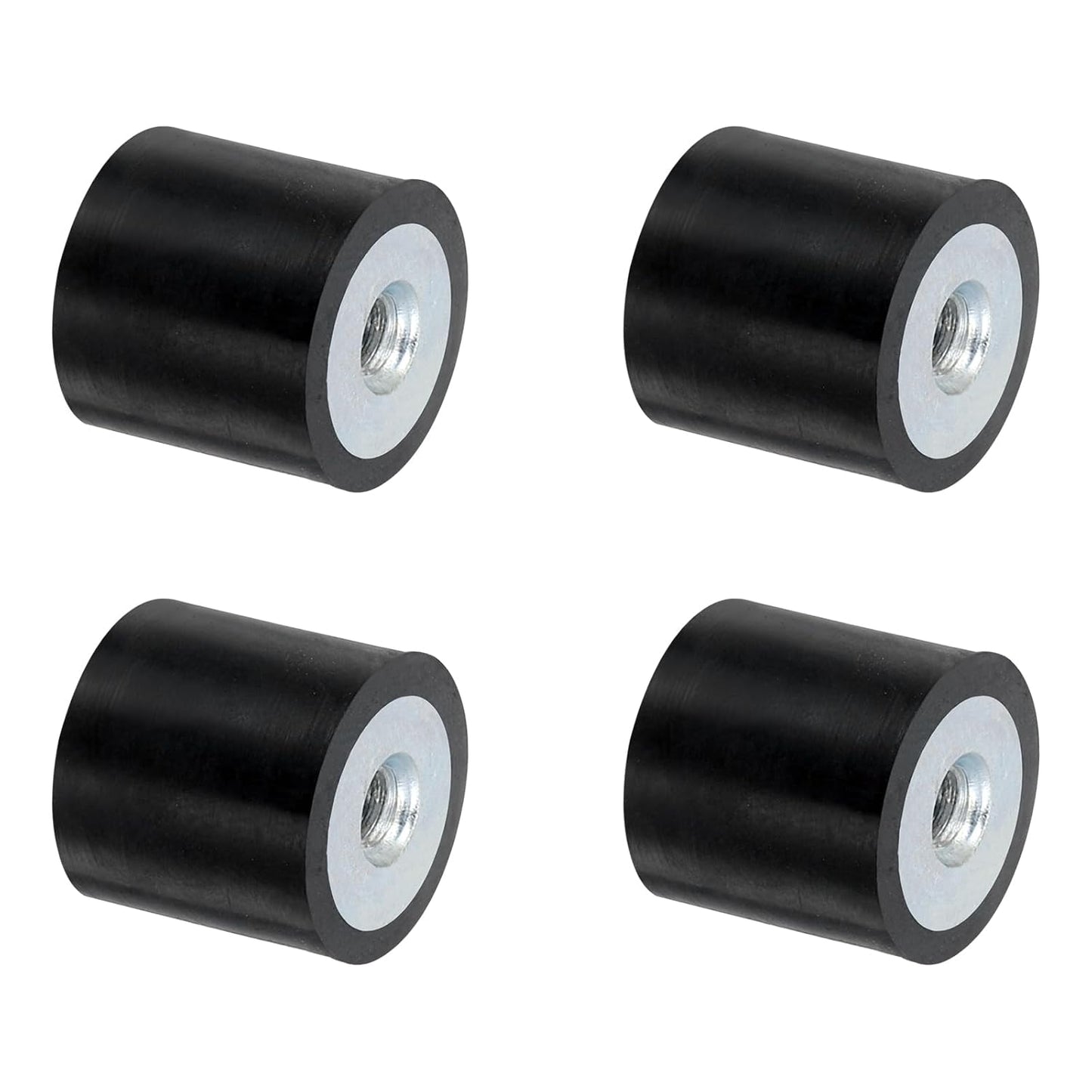 uxcell 4Pcs 20 x 10mm M6 Female Thread Rubber Mounts, Vibration Isolator, Replaces Anti Vibration Pads Flat Silent Block Base Block