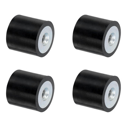 uxcell 4Pcs 20 x 10mm M6 Female Thread Rubber Mounts, Vibration Isolator, Replaces Anti Vibration Pads Flat Silent Block Base Block