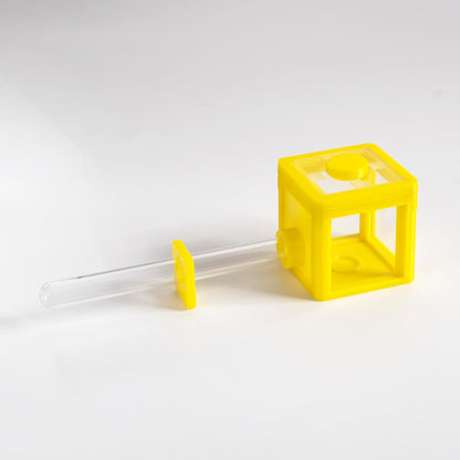 Glass Test Tube Ant Farm Set, 5-Color Housing Cubes with Formicarium, Scientific Observation Kit, 15x150mm Tubes, Educational Colony Habitat for Students (Yellow)