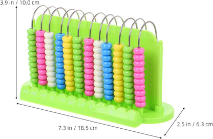 Toddmomy Kids 12 Rods Abacus for Math Learning Lightweight Portable Educational Bead Counting Tool Early Development Arithmetic Toy