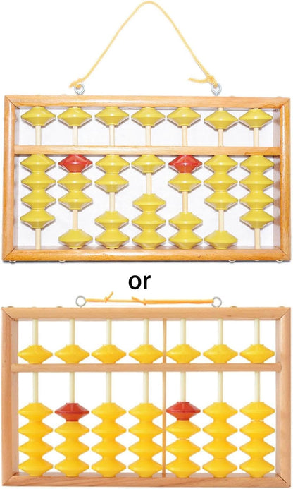 7 Column Non-Slip Hanging Wooden Abacus Chinese Soroban Educational Tool Mathmetic Calculator for Student Teacher Abacus, As Described