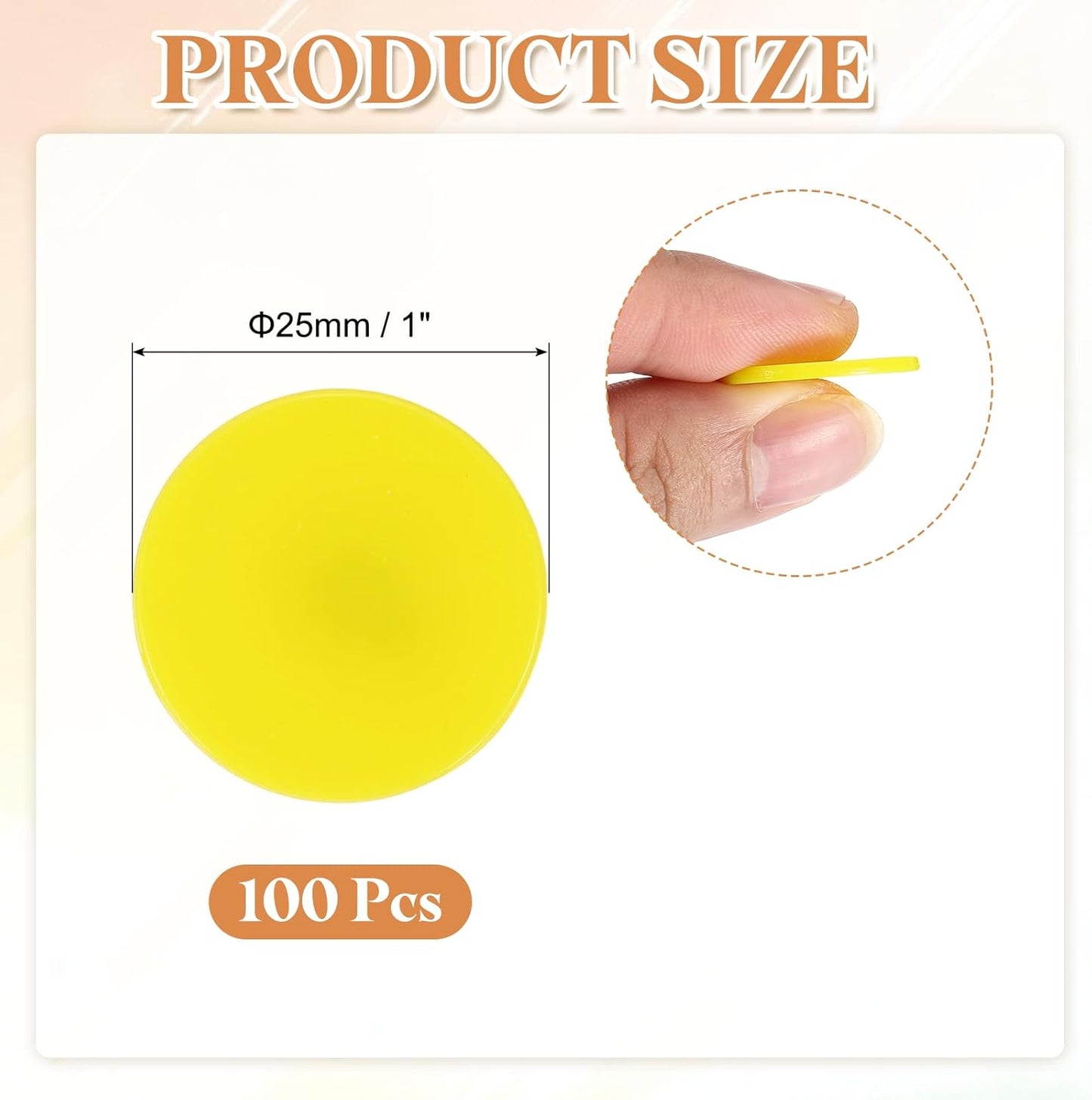 uxcell 100Pcs 1 Inch Poker Chips, Plastic Bingo Chips Learning Counters Counting Counters Disks Markers Opaque Game Tokens for Game Play Math Counting, Purple, Flat