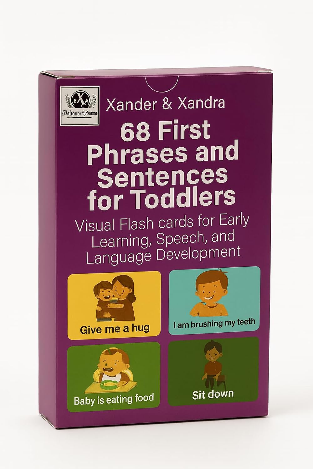 68 First Phrases and Sentences for Toddlers – Durable, Waterproof & Double-Sided Visual Flashcards for Early Learning, Speech & Language Development