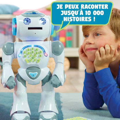 LEXiBOOK, Powerman Neo, My Robot Full of Technology, Remote Control and Gesture Control, Educational Activities in English, Programmable, Music and Dance, Sound and Light Effects, Blue/White, ROB18EN