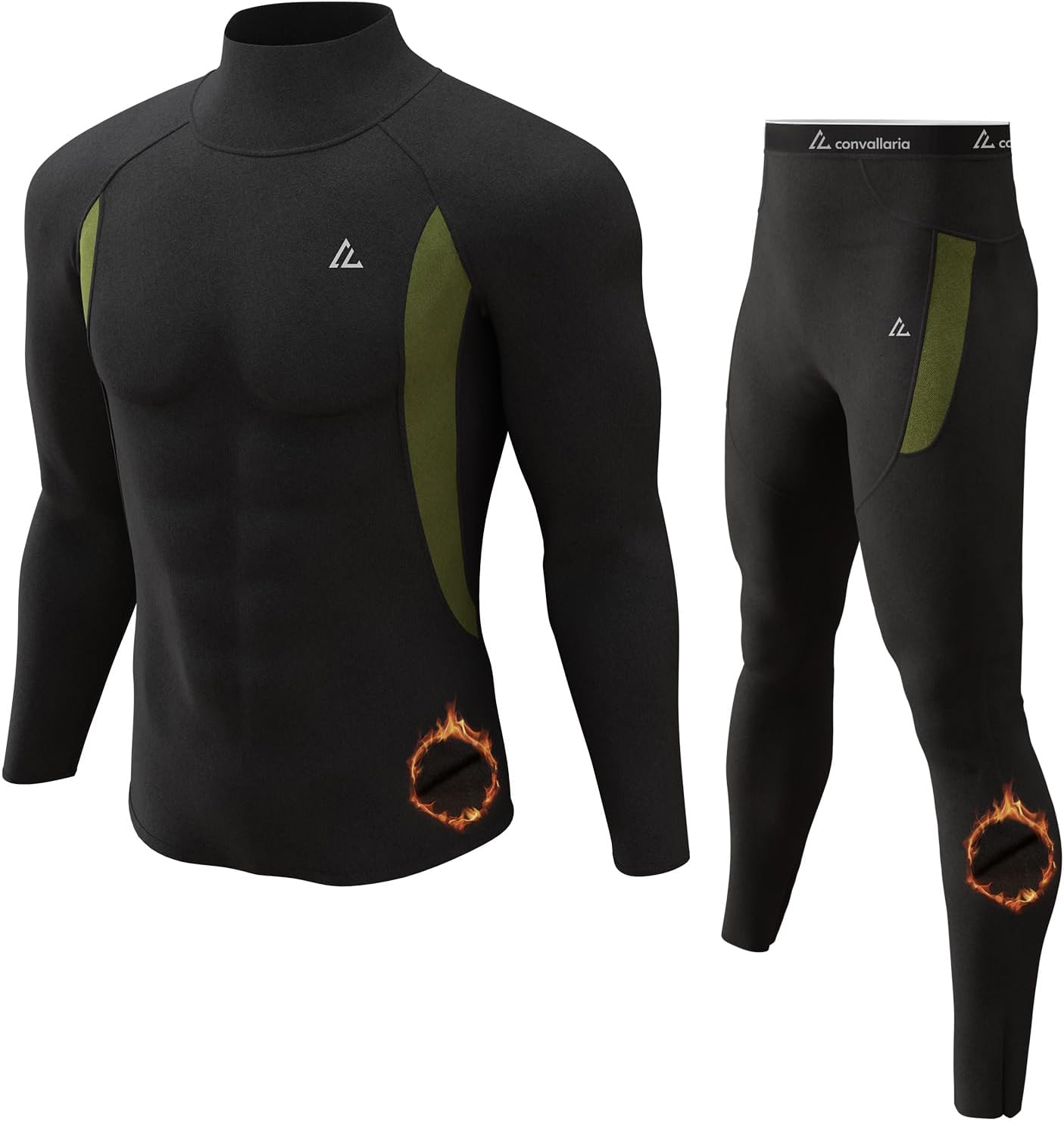 CL convallaria Thermal Underwear Long Johns Set Mens Winter Gift Hunting Gear Sport Base Layer Bottom Top - Colors B