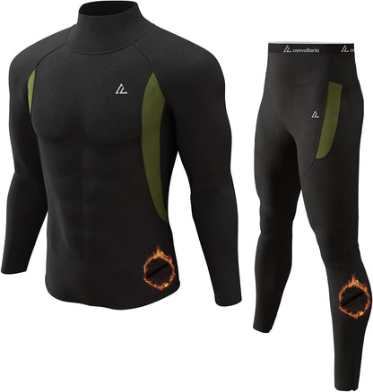 CL convallaria Thermal Underwear Long Johns Set Mens Winter Gift Hunting Gear Sport Base Layer Bottom Top - Colors B