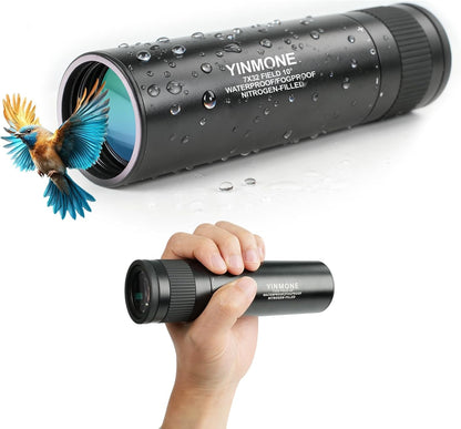 2026 New ED+LAK 12X33 Handheld Monocular Telescope Waterproof with Phone Adapter,PXA&FMC&BAK4 Lens,Ultra Clear High Power Pocket Small Compact Monocular for Kids&Adults Travel Birdwatching Hiking