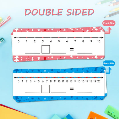 10 Pack Dry Erase Math Hundred Board Card Laminated Double Sided Number 1-100 Chart Easy to Write Consecutive Number Counting Chart for Students Math Manipulatives