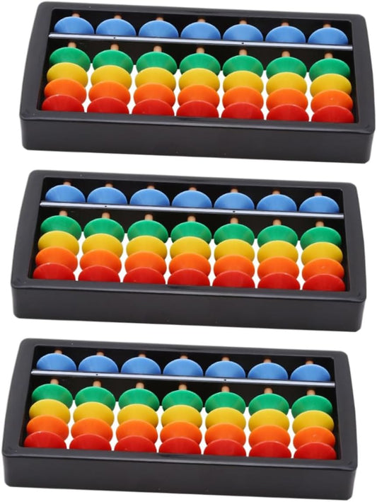 BESPORTBLE 3pcs Boys and Girls Abacus Educational Math Learning Tool for Boy Girl Counting Skills Cognitive Development and Memory Material for Early Arithmetic