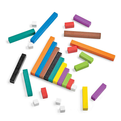 hand2mind Wooden Cuisenaire Rods Classroom Set, Teaching Fraction Bars, Montessori Math Manipulatives, Math Teacher Must Haves Elementary, Kindergarten Homeschool Supplies (15 Sets of 74)