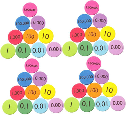 300Pcs Eva Foam Place Value Disks Non Slip Math Discs for Counting Learning Educational Manipulatives for Teachers