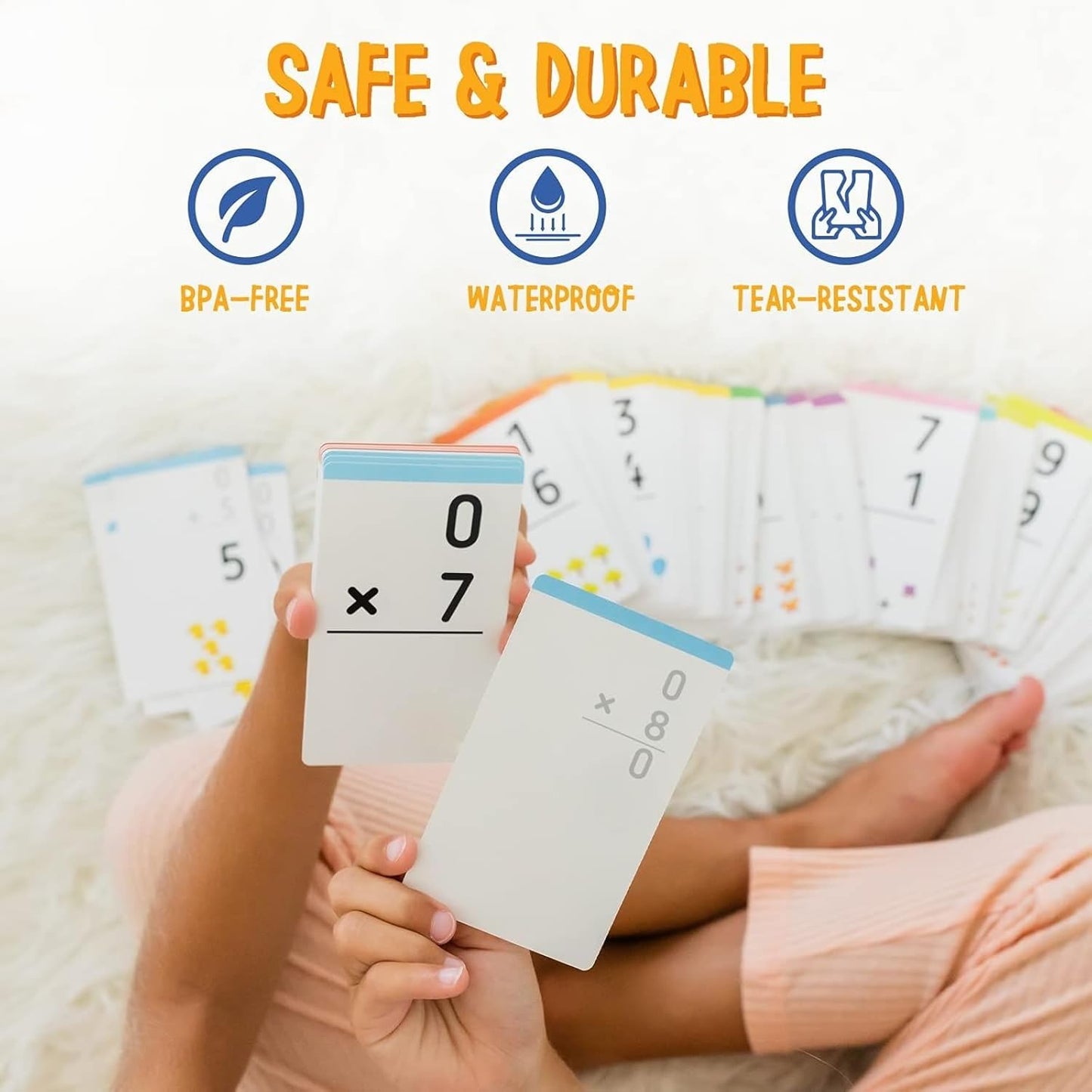 merka Math Flash Cards, 169 Flashcards in Total, Multiplication Learning Mathematics, Create Game for Kids, Classroom and Homeschool Toys, 1st to 4th Graders, Ages 4-14
