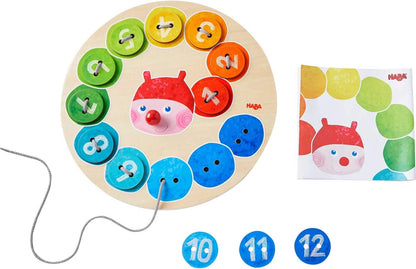 HABA Dress Me Lacing Cards Game - Montessori Fine Motor Skills Toy for Preschool Learning Activities and Kindergarten Toys with 36 Wooden Pieces