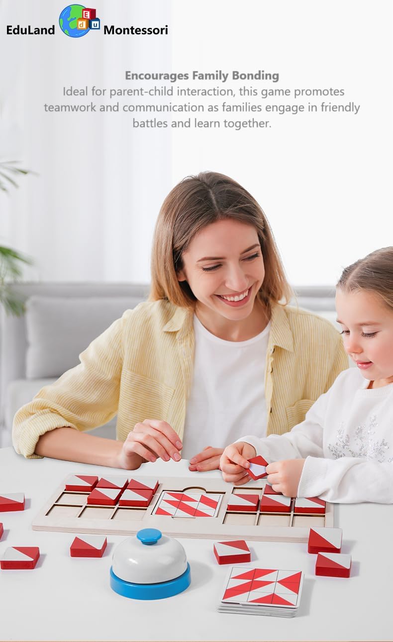 Tile Pattern Battle Game - Educational Puzzles Matching Pattern Road Trip Game - IQ Teasers Toys for Children - Ages 3+
