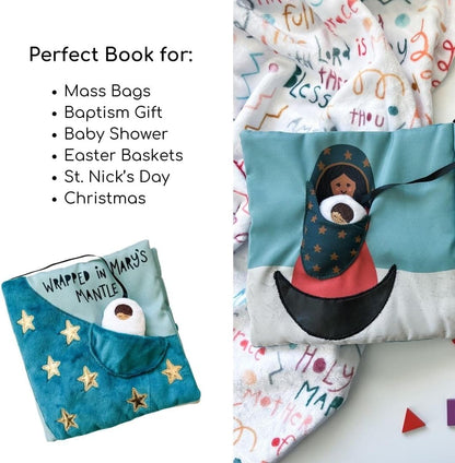 Rosary Quiet Book for Babies and Toddlers - Explore The Mysteries of The Rosary Through Play - Interactive Faith-Based Sensory Learning - Ideal for Family Prayer and Baptism Gifts