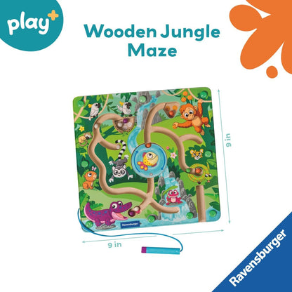 Ravensburger Play+ Magnetic Wooden Maze - in The Jungle | Interactive Sorting Game | Encourages Problem Solving & Focus