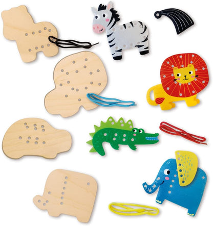 SES Creative 14487 My First - Lacing Wooden Animal Beads