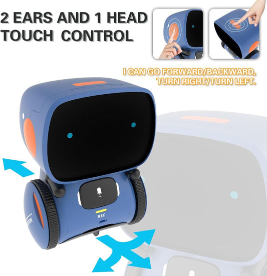 98K Kids Robot Toys for Girls and Boys, Touch and Voice Control Robots Interactive Smart Talking Robots Intelligent Partner and Teacher with Singing, Dancing, STEM Toy Gifts for Kid Age 3 and Up